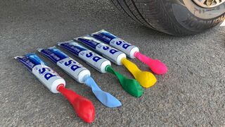 Experiment Car vs Toothpaste and Balloons | Crushing Crunchy & Soft Things by Car | Car US