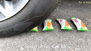 Experiment Car vs Cola, Pepsi, Fanta Mirinda Mentos | Crushing Crunchy & Soft Things by Car | Car US