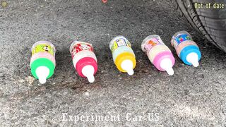 Experiment Car vs Cola, Pepsi, Fanta, Mtn Dew Sprite| Crushing Crunchy & Soft Things by Car | Car US