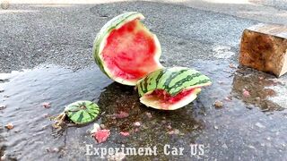 Experiment Car vs Watermelon Juice | Crushing Crunchy & Soft Things by Car | Car US