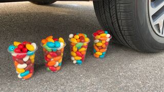 Experiment Car vs Skittles Candy, M&M Sweet | Crushing Crunchy & Soft Things by Car | Car US