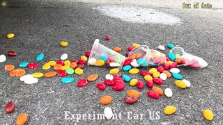 Experiment Car vs Skittles Candy, M&M Sweet | Crushing Crunchy & Soft Things by Car | Car US