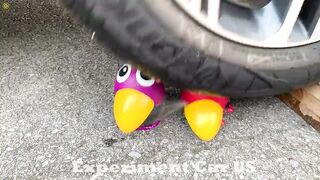 Experiment Car vs Doodles Ball, Water Balloons | Crushing Crunchy & Soft Things by Car | Car US