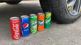 Experiment Car vs Coca, Sprite, Fanta and Mentos | Crushing Crunchy & Soft Things by Car | Car US