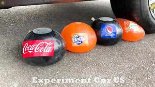 Experiment Car vs Cola, Fanta, Mirinda and Mentos | Crushing Crunchy & Soft Things by Car | Car US