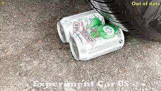 Experiment Skitlles vs Car vs Coca cola and Mentos | Crushing Crunchy & Soft Things by Car