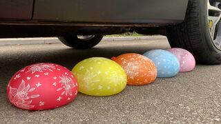 Experiment Car vs Water Balloons | Crushing Crunchy & Soft Things by Car | Experiment Car US