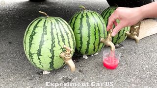 Experiment Car vs Watermelon Juice Balloons | Crushing Crunchy & Soft Things by Car | Experiment Car