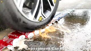 Experiment Car vs Coca Cola, Fanta, Mirinda Balloons | Crushing Crunchy & Soft Things by Car 01