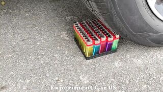 Experiment Car vs Lighters | Crushing crunchy & soft things by Car | Experiment Car US