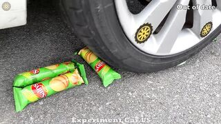 Experiment Car vs M&M Candy Icecream | Crushing crunchy & soft things by Car | Experiment Car US
