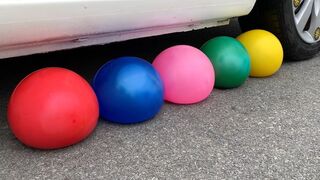 Experiment Car vs Water Balloons | Crushing crunchy & soft things by Car | Experiment Car US