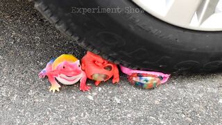 Crushing Crunchy & Soft Things by Car! Experiment Car vs Emoji Slime, Antistress, Color Balls