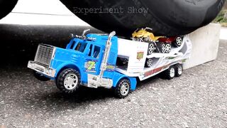 Crushing Crunchy & Soft Things by Car! Experiment Car vs Truck & Trailer with ATV Cars Toys