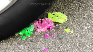 Crushing Crunchy & Soft Things by Car! Experiment Car vs Supercar Toy, Slime, Ballons, Toothpaste