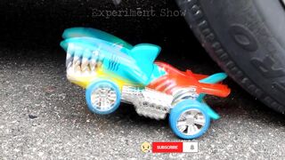 Crushing Crunchy & Soft Things by Car! Experiment Car vs Shark Car, Police Car, Slime, Antistress