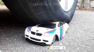 Crushing Crunchy & Soft Things by Car! Experiment Car vs Sportcar BMW, Police Car, Slime, Antistress