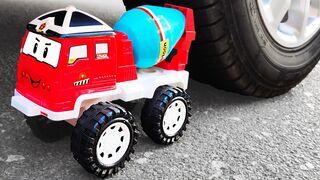 Crushing Crunchy & Soft Things by Car! Experiment Car vs Police Car, Supercar, Mixer Truck Toys