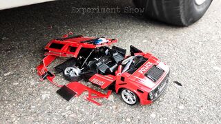 Crushing Crunchy & Soft Things by Car! Experiment Car vs Police Car, Ambulance Car, FireTruck Toys
