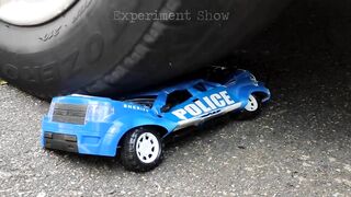 Crushing Crunchy & Soft Things by Car! Experiment Car vs Police Cars Toys