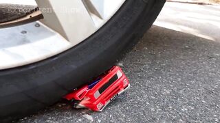 Crushing Crunchy & Soft Things by Car! Experiment Car vs Fire Truck Toys