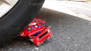 Crushing Crunchy & Soft Things by Car! Experiment Car vs Police Car, Ambulance Car, Fire Truck Toys