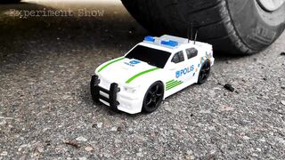 Experiment: Car vs Toys: Police Car, Fire Truck, Supercar, Car Toy, Ambulance, Emergency Cars.
