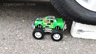 Crushing Crunchy & Soft Things by Car! EXPERIMENT: Car vs Monster Truck, Police Car Toy