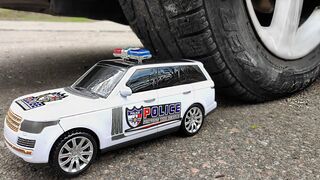 Crushing Crunchy & Soft Things by Car! EXPERIMENT: Police Car Toy vs Car