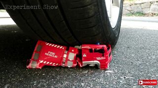 Experiment: Emergency Police Car Toy vs Car. Best Crushing Crunchy & Soft Things by Car