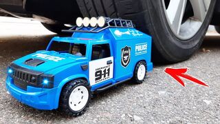 Police Car Toy VS Car - EXPERIMENT! Crushing Crunchy & Soft Things by Car