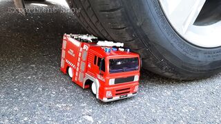 EXPERIMENT: Fire Truck Toy vs Car. Crushing Crunchy & Soft Things by Car!