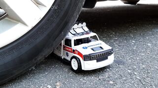 EXPERIMENT: Ambulance Toy vs Car. Crushing Crunchy & Soft Things by Car!