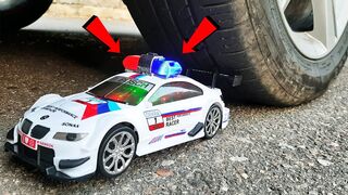 Crushing Crunchy - EXPERIMENT: Car VS Police Car Toy with Siren Sound Signals