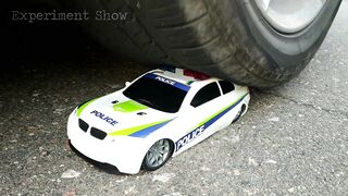 Experiment: Police Car Toy vs Car. Crushing Crunchy & Soft Things by Car
