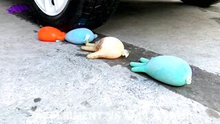 Crushing Crunchy & Soft Things by Car! Experiment: Car vs Excavator Toys