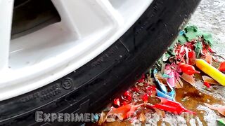 Crushing Crunchy & Soft Things by Car! Experiment Car vs Orbeez in Balloons