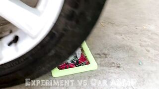Crushing Crunchy & Soft Things by Car! Experiment: Car vs Pepsi, Mirinda in Balloon
