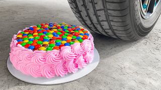Crushing Crunchy & Soft Things by Car! Experiment: Car vs Pink Cake