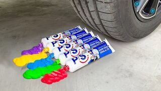 Crushing Crunchy & Soft Things by Car! Experiment: Car vs Toothpaste