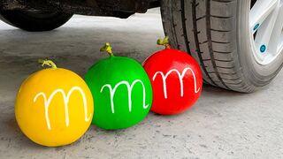 Crushing Crunchy & Soft Things by Car! Experiment: Car vs M&M, Watermelon