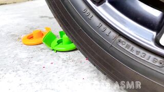 Crushing Crunchy & Soft Things by Car! Experiment: Car vs M&M vs Watermelon