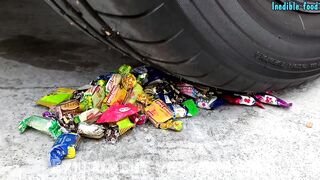 Crushing Crunchy & Soft Things by Car! Experiment: Car vs Rainbow Balloon