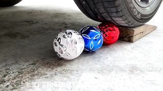 Crushing Crunchy & Soft Things by Car! Experiment: Car vs Rainbow Eggs