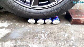 Crushing Crunchy & Soft Things by Car! Experiment: Car vs Rainbow Eggs