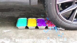 Crushing Crunchy & Soft Things by Car! Experiment: Car vs Rainbow Orbeez and Mentos