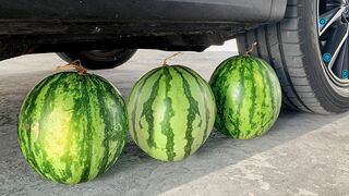 Crushing Crunchy & Soft Things by Car! Experiment: Car vs Big Watermelon