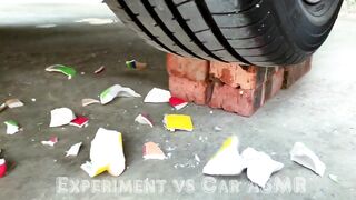 Crushing Crunchy & Soft Things by Car! Experiment: Car vs Coca Cola, Fanta, Mirinda Balloons
