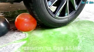 Crushing Crunchy & Soft Things by Car! EXPERIMENT: Car vs Coca Cola, Fanta, Mirinda Balloons | 01