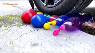 Crushing Crunchy & Soft Things by Car!- EXPERIMENT: CAR Vs Color Watermelon